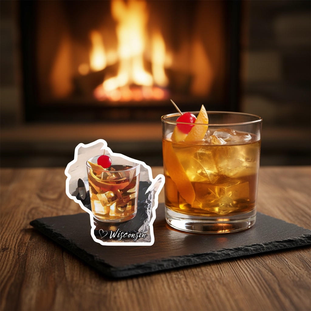 WI Old Fashion Sticker