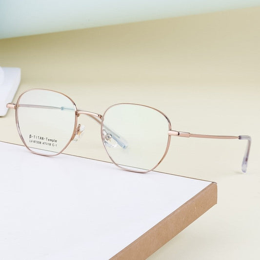 Fashion Lightweight Semi-Titanium Square Optical Glasses