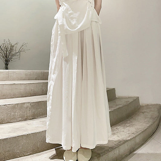 Wide Leg Casual Loose Fit Retro Pants in Solid Color