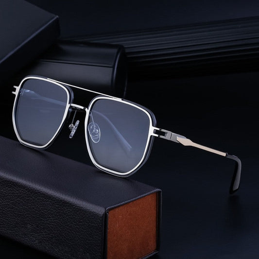 Stylish Rimless Metal Square Sunglasses For Men
