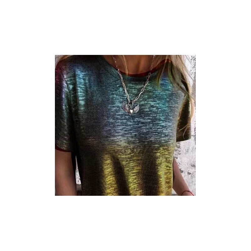 Relaxed Fit Short Sleeve Tee with Crew Neck