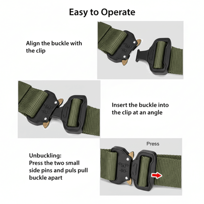 XGear Tactical Mens Tactical Belt Riggers Style with Buckle