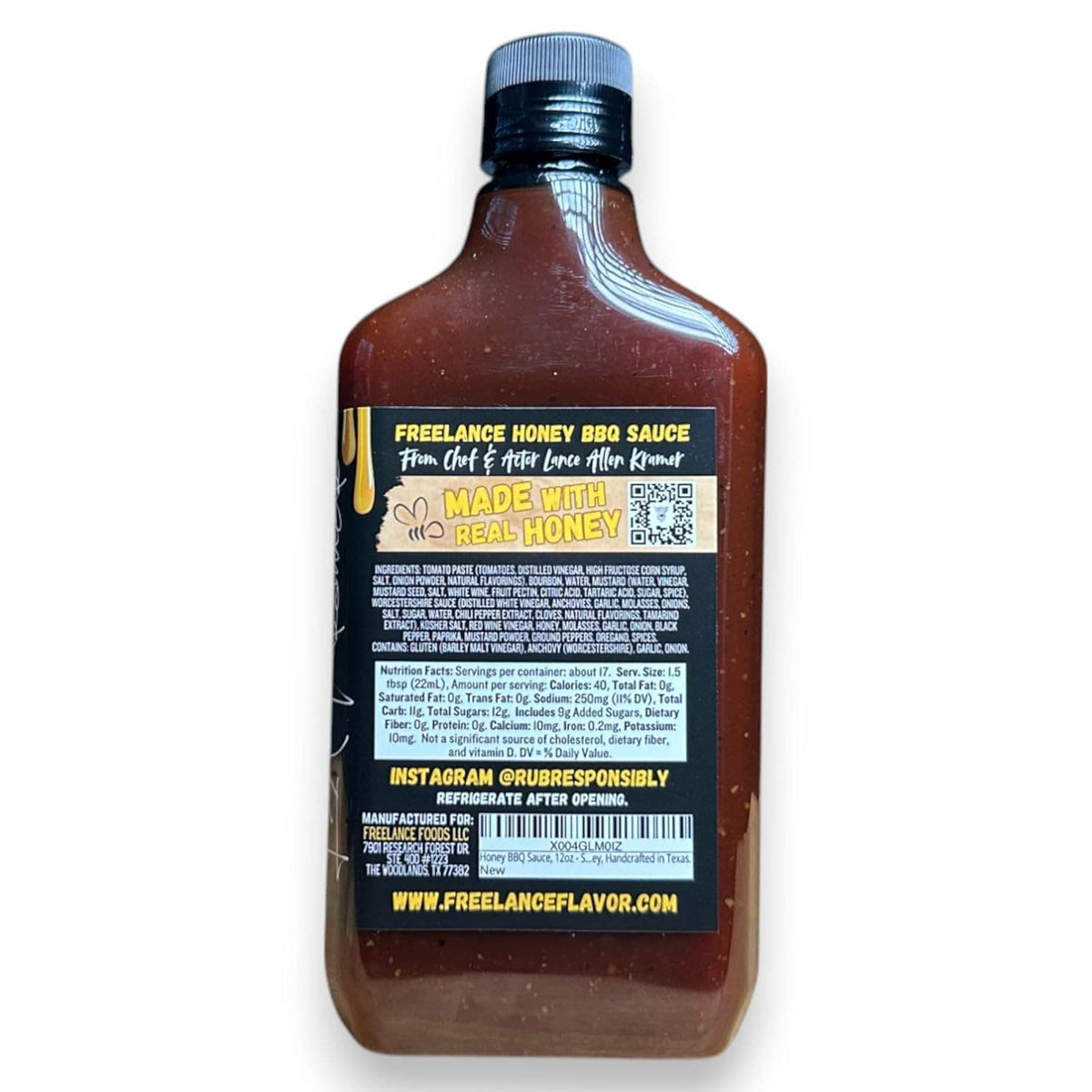 Honey BBQ Sauce - Sweet Barbecue Sauce with Real Honey