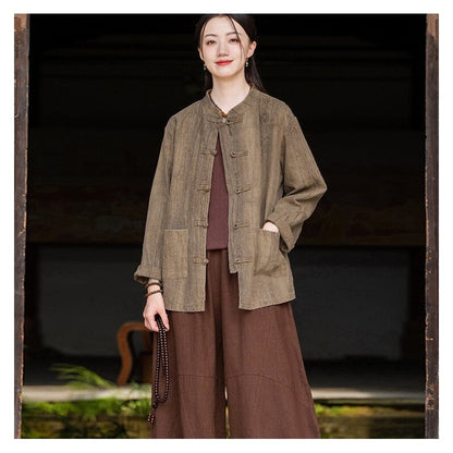 Relaxed Fit Breathable Solid Color Lantern Trousers