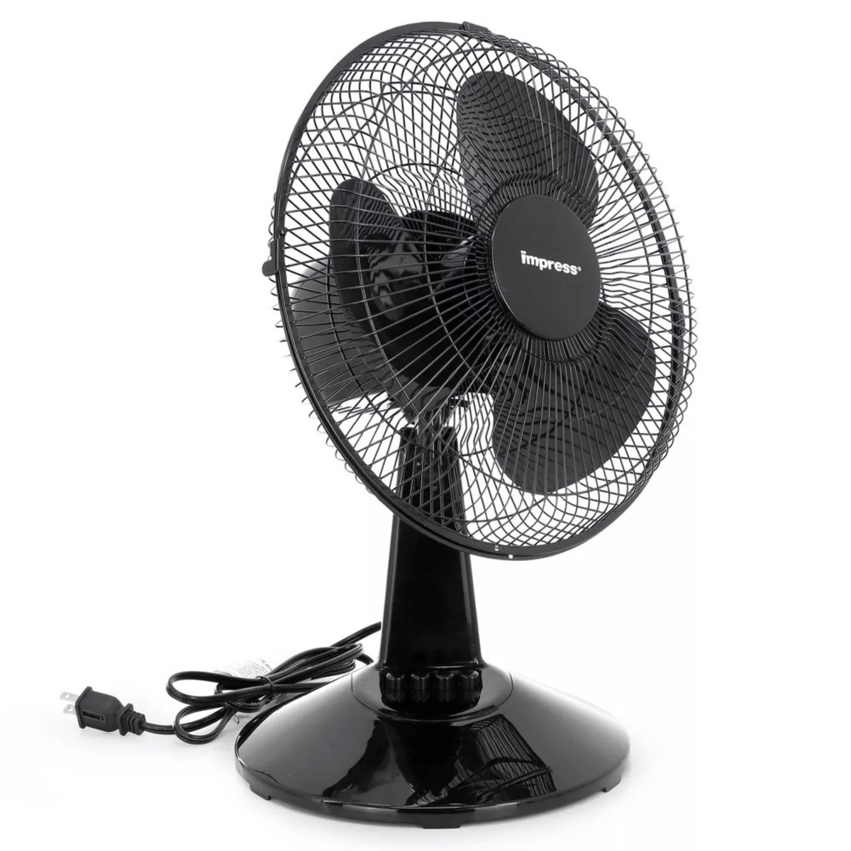 Impress 12-Inch 3-Speed Oscillating Desk and Table Fan