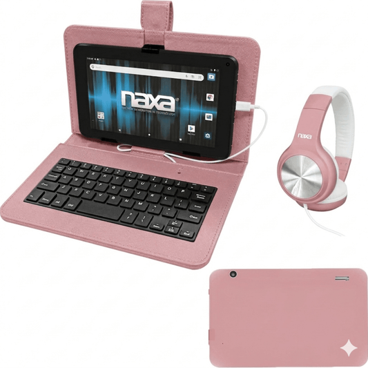 Naxa 7" Core Android 11 Tablet Kit Rose Gold - Refurbished