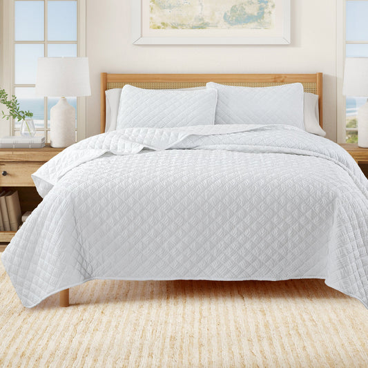 Diamond Embossed Quilt Set - Diamond Microsculpt Collection
