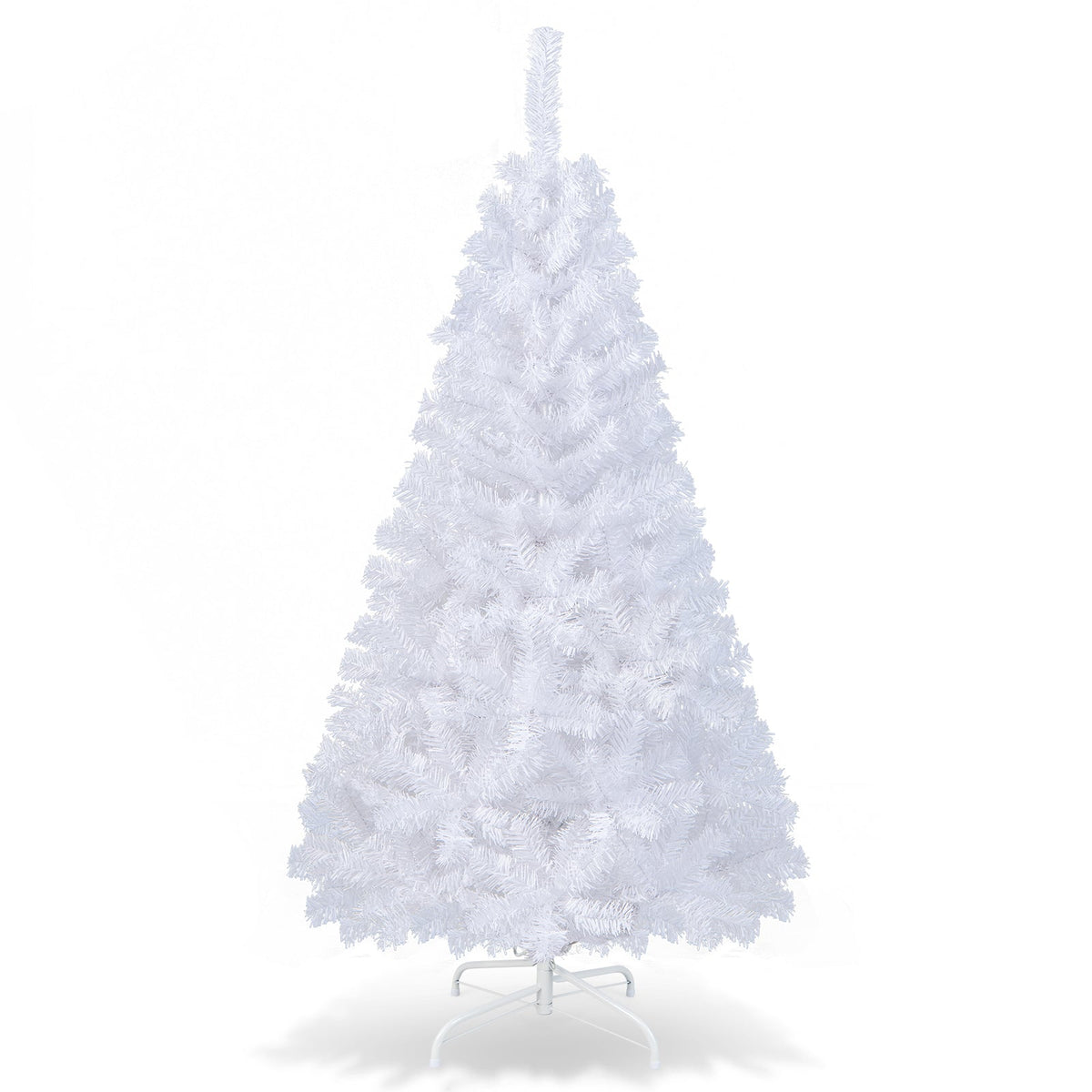 8 ft White Artificial PVC Christmas Tree with Stand