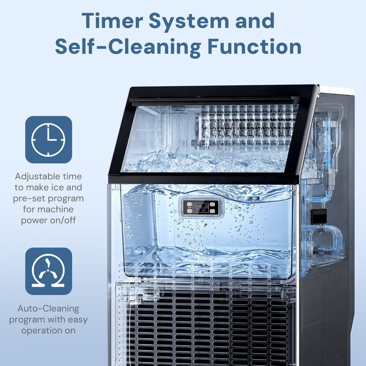 100LBS/200LBS/265LBS  Freestanding Commercial Ice Maker Z5845A