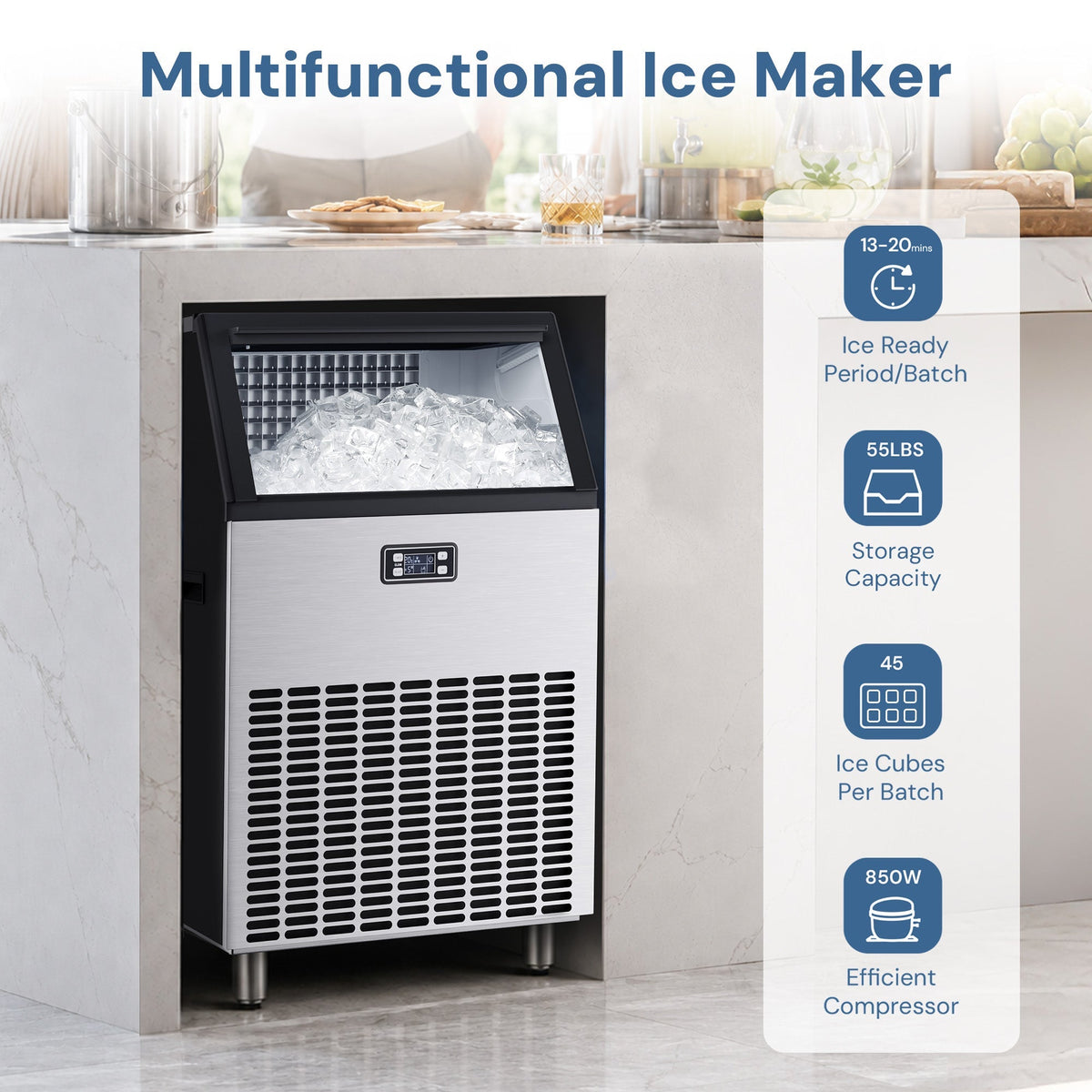265LBS Freestanding Commercial Ice Maker