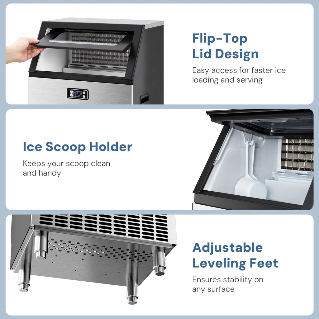 265LBS Freestanding Commercial Ice Maker