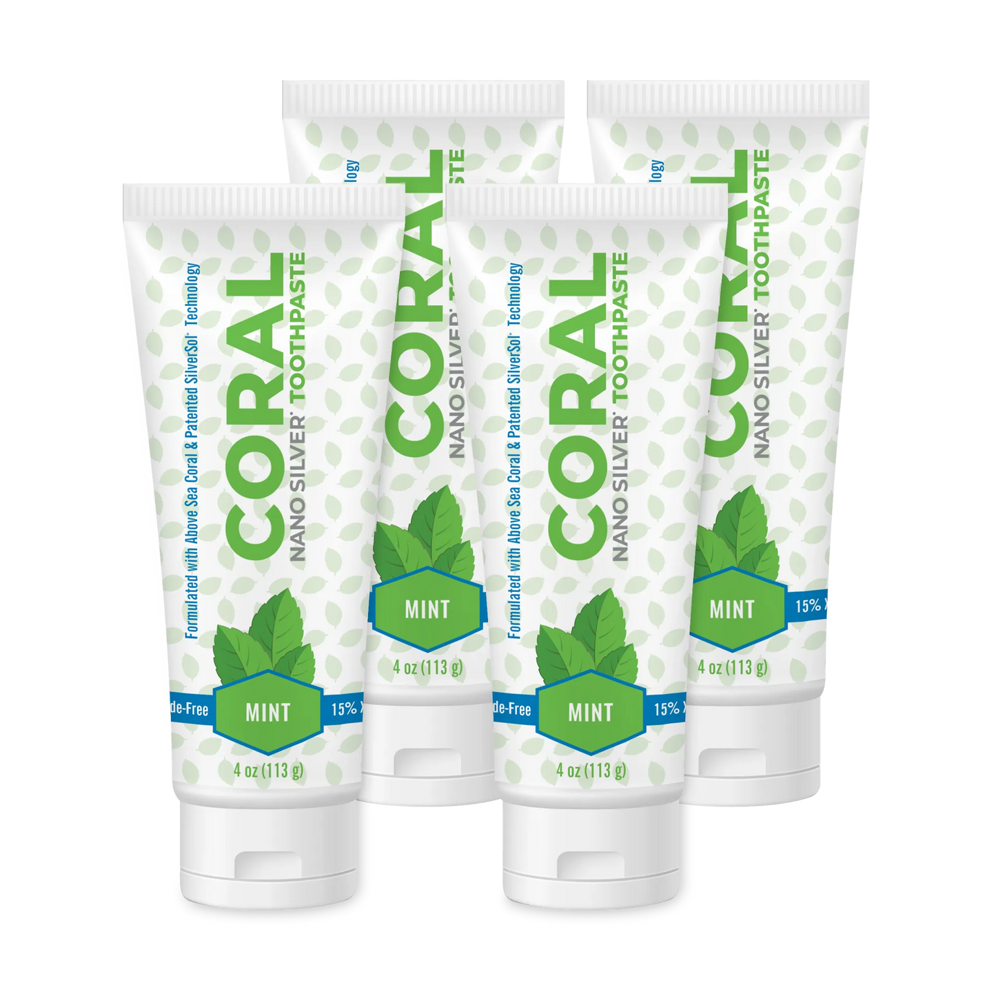 Nano Silver Mint Toothpaste 4 Pack