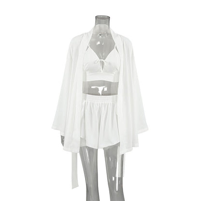 Long Sleeve Top and Shorts Pajama Set