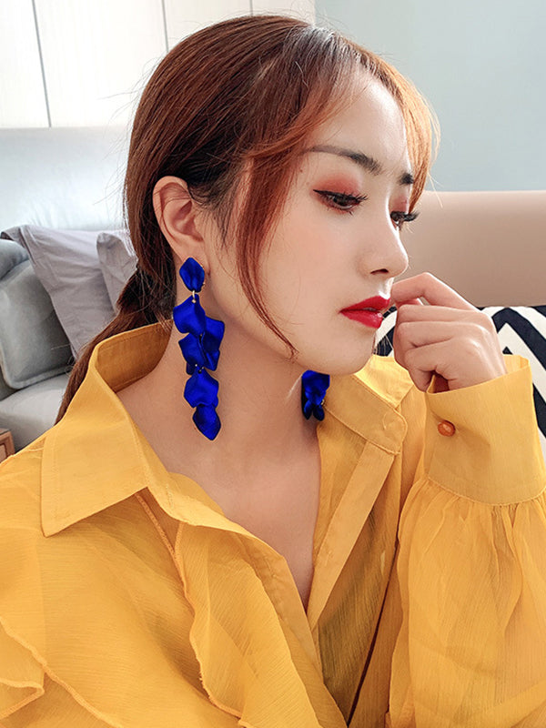 Trendy Tasseled Acrylic Earrings 闂傚倷鑳堕崑銊╁磿婵犳艾绠紒瀣垫厂shionable Accessories for Women
