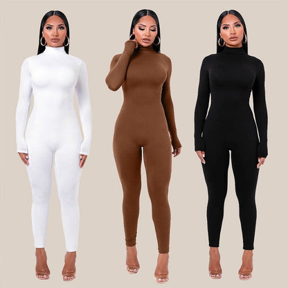 : Women's Yoga Jumpsuit Long Sleeve Solid Color Bodysuitwomen's Long Sleeve Solid Color Yoga Jumpsuit Bodysuit