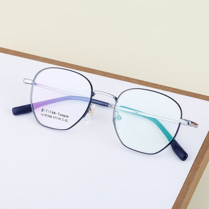 Fashion Lightweight Semi-Titanium Square Optical Glasses
