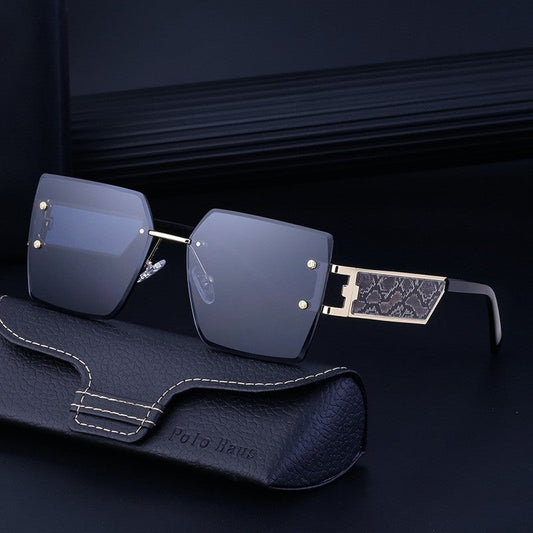 Oversized Square Frame Wide Leg Sunglasses