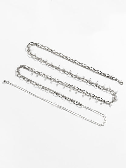 Urban Geometric Pearl Waist Chain Accessories