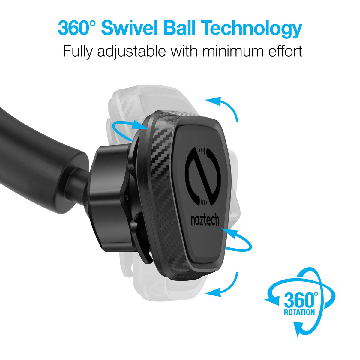 Naztech MagBuddy Elite Windshield Mount with Quick & Easy Installation