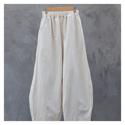 Relaxed-Fit Solid Color Trousers for Ultimate Comfort