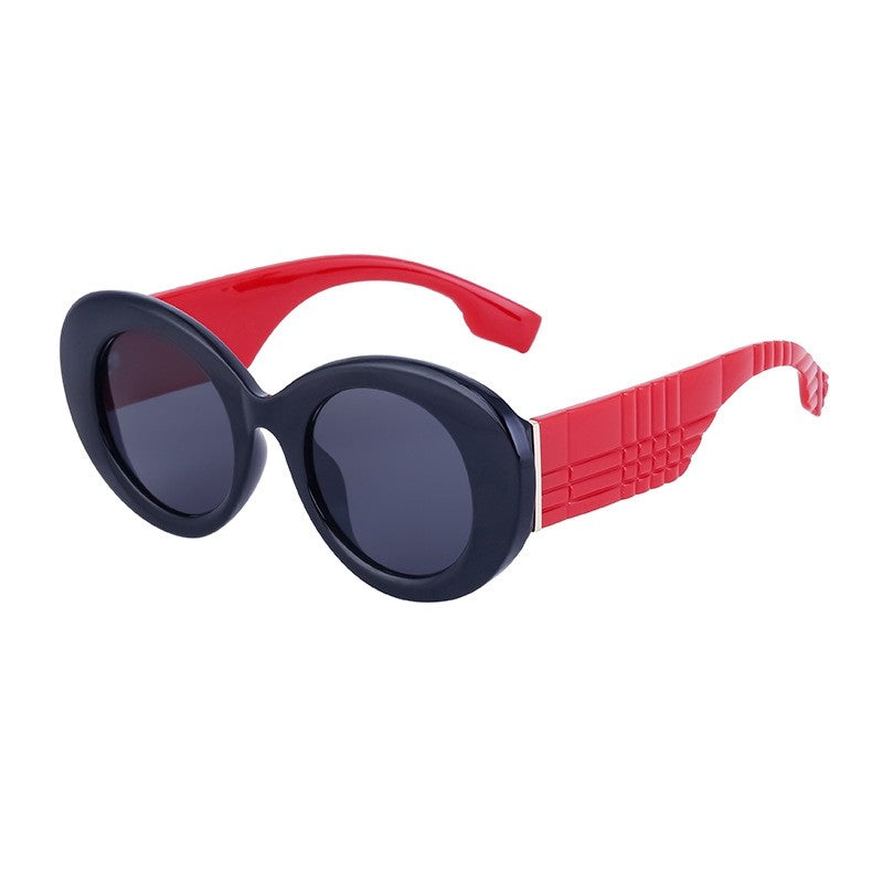 Oval Frame Wide Leg Sunglasses For Women