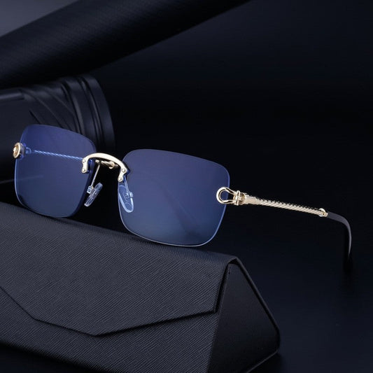 Fashionable Rimless Cut-Edge Sunglasses For Men