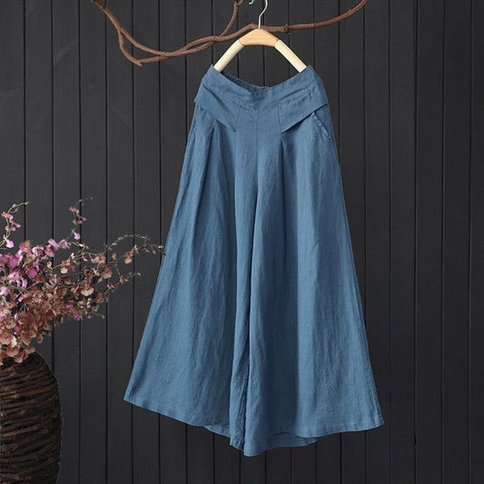 High-Waisted Flowy Culottes