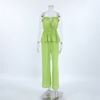 Two-Piece Camisole and Long Pants Pajama Set