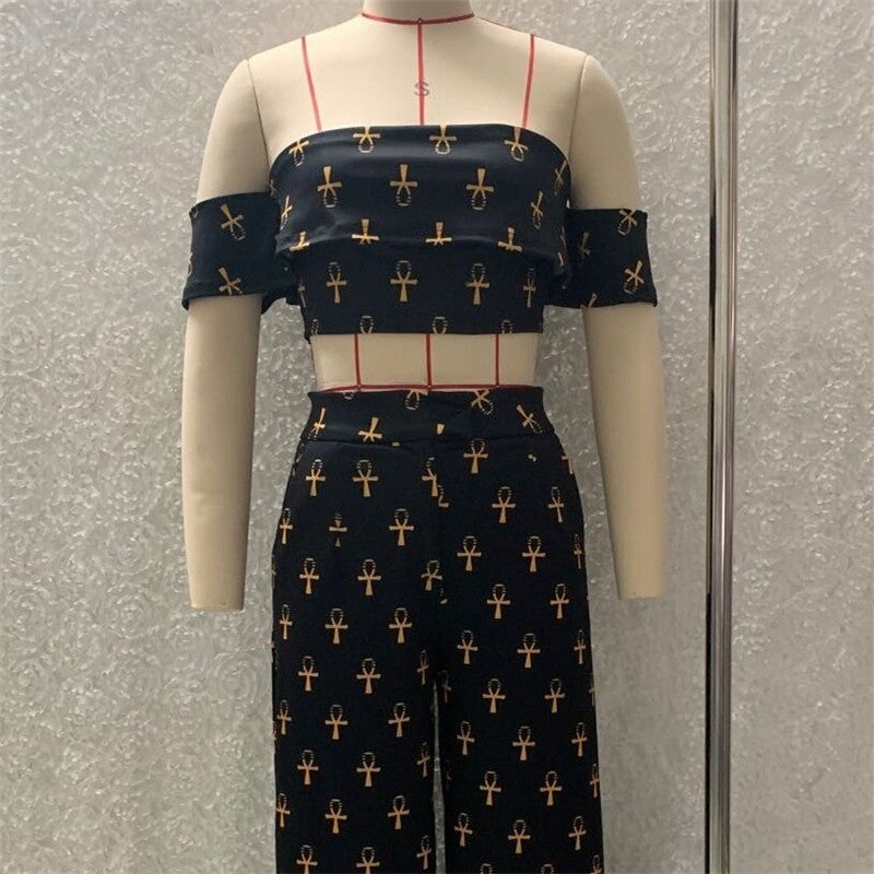 One-Shoulder Jumpsuit with Wide Leg Pants