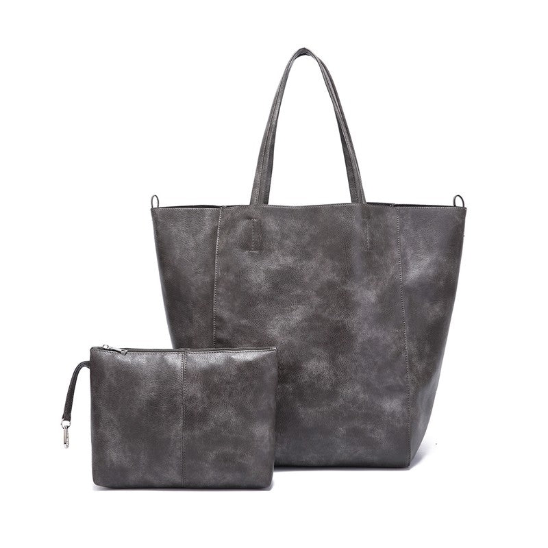 Large Capacity Soft Leather Shoulder Tote Bag
