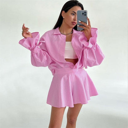 Solid Color Long Sleeve Shorts Pajama Set

Suggested optimization: Cozy Solid Color Long Sleeve Pajama Set