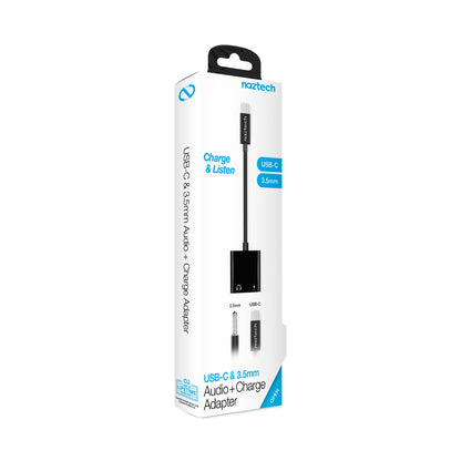 Naztech USB-C and 3.5mm Audio + Charge Adapter