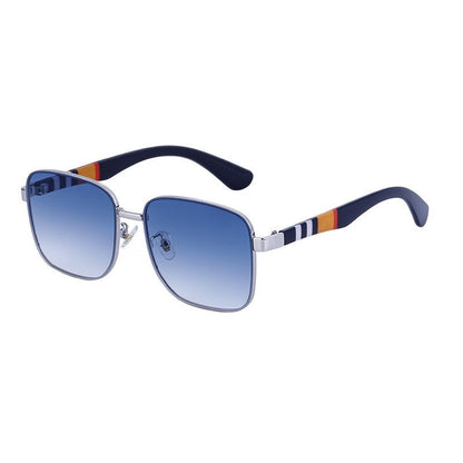 Fashion Oversized Square Striped Sunglasses
