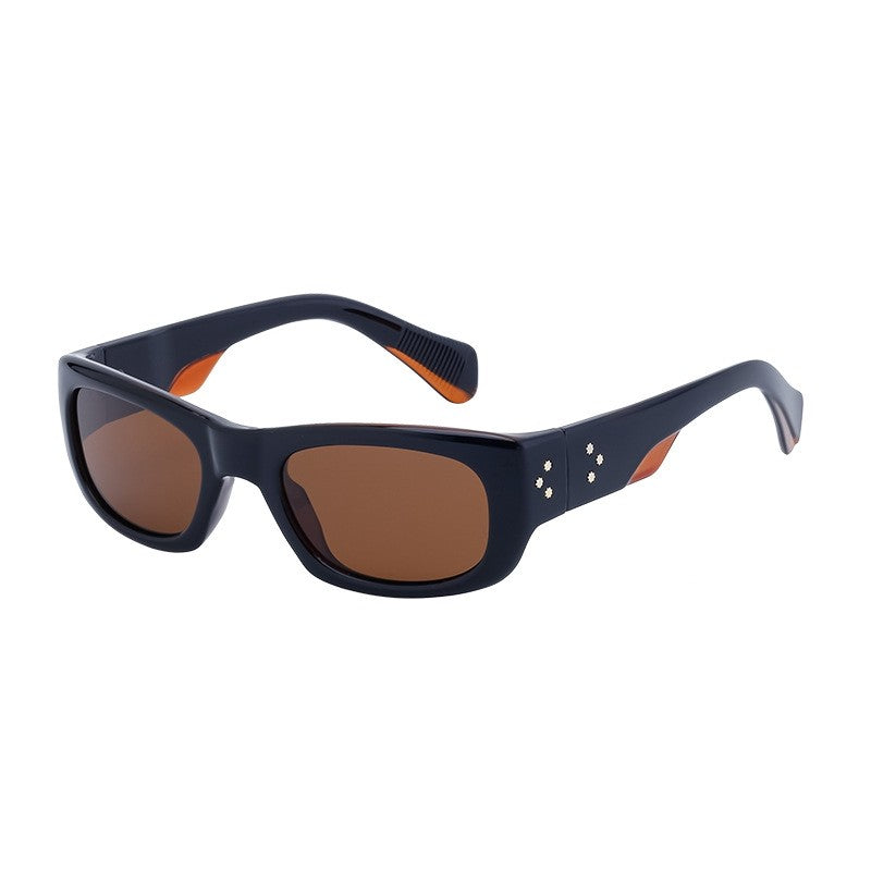 UV400 Unisex Full Square Frame Polarized Sun Protection Eyewear Sunglasses