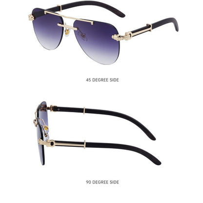Unisex UV400 Retro Pilot Frameless Eyewear Sunglasses