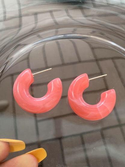 Simple Chic 10 Colors Acrylic Geometric Earrings