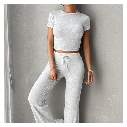 Stylish Monochrome Round Neck Urban Casual Suit