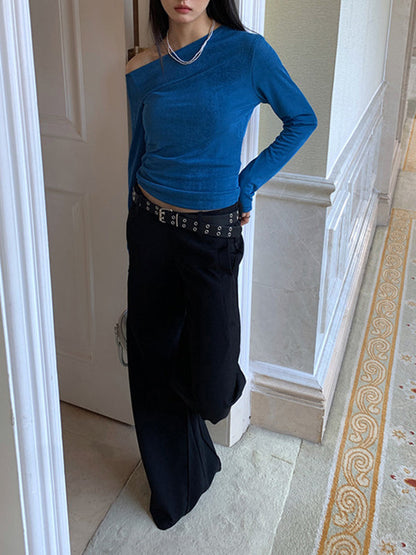 Loose Wide Leg Solid Color Split-Joint Pants Suit Pants Trousers