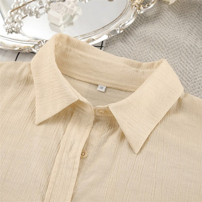 Cozy Relaxed Fit Long Sleeve Shorts Lounge Set