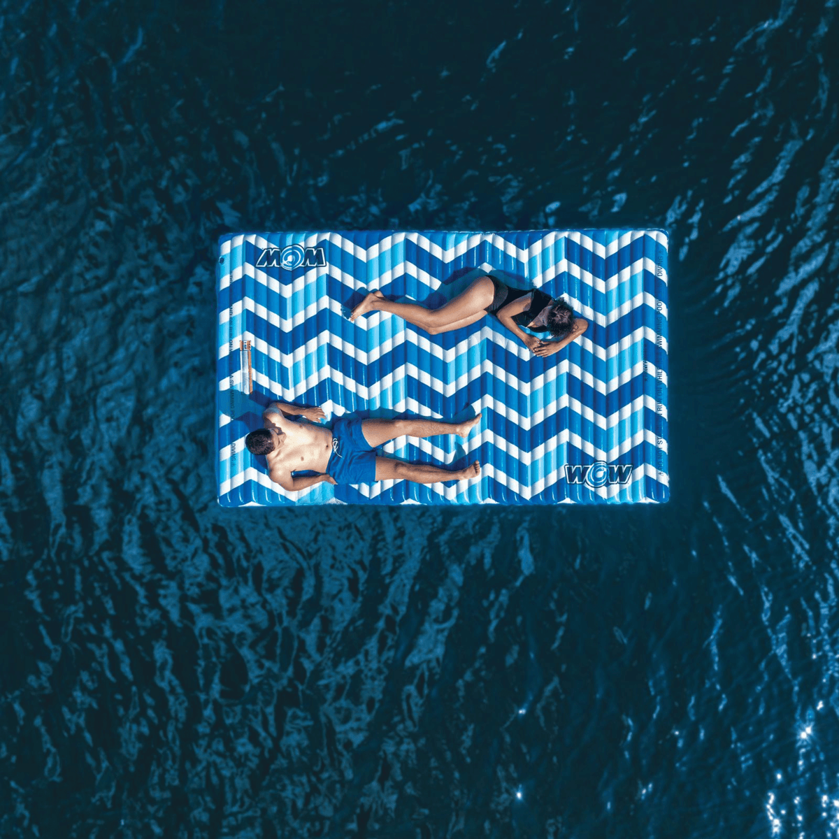 WOW Watersports Blue Chevron Water Walkway, Connects by Zipper