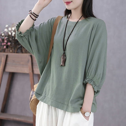 Solid Color Maternity Batwing Sleeve Blouse
