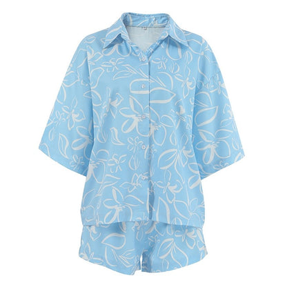 Floral Print Women's Cozy Pajama Set