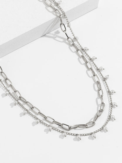 Urban Geometric Pearl Waist Chain Accessories