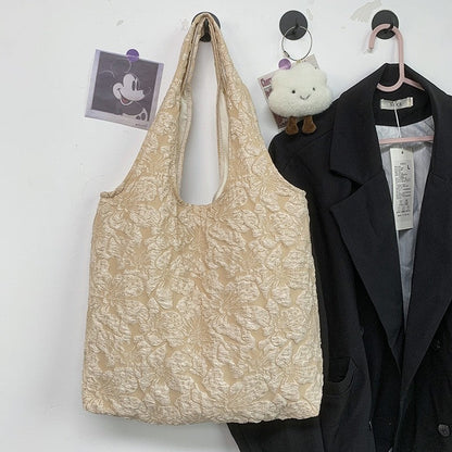 Minimalist Fairy Floral Lace Single Shoulder Canvas Bag