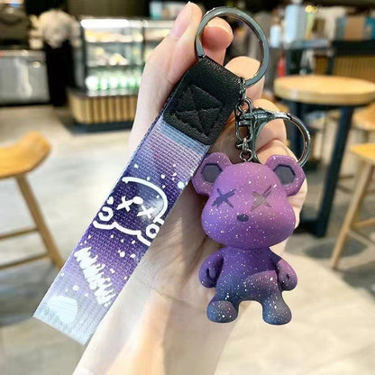 Cute Star Bear Keychain Pendant