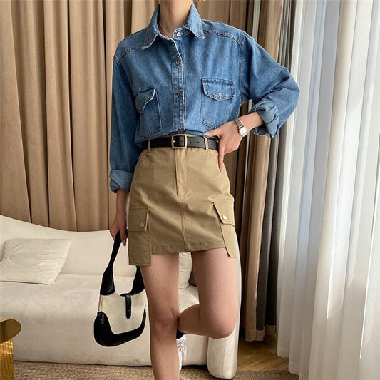 Chic Slim Fit Mini Skirt for Casual Style