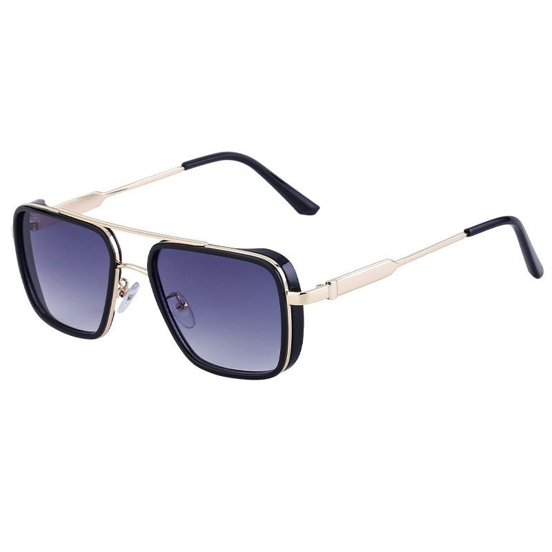 Retro Fashion Men's Sunscreen Box Sunglasses