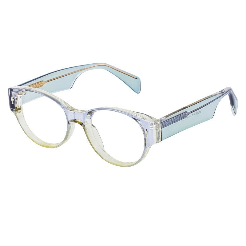 Fashion Cat Eye Acetate Insertion Clear Lens Glasses