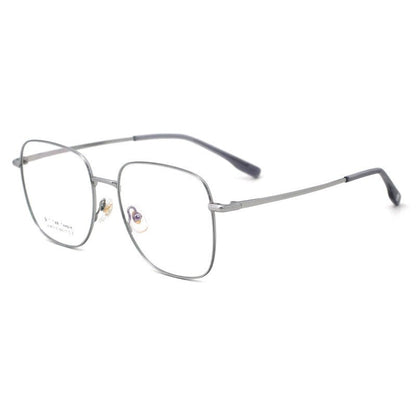 Fashionable And Artistic Square Half-Titanium Matte Glasses