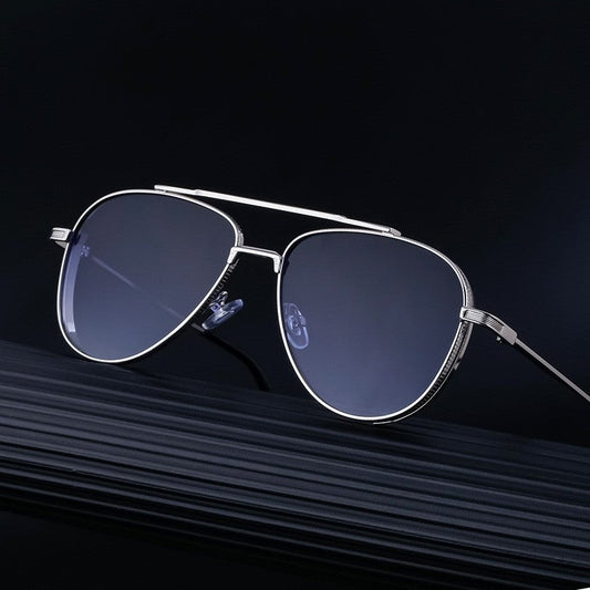 Men's Vintage Double Beam Frog Sunglasses